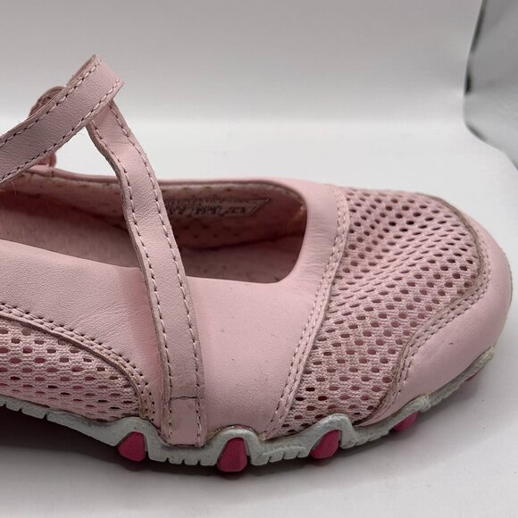 SKECHERS Pink Mary Jane Strappy Flat Shoes! Leather & Textile. Size 7.5 - Picture 2 of 5